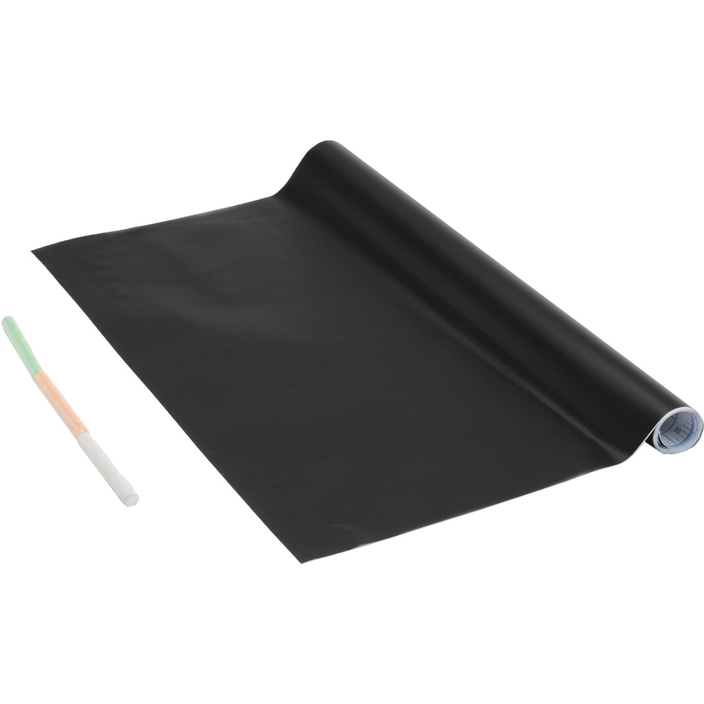 Windhager Klebefolie Tafel schwarz 45cm x 1,5m inkl. 3 Kreiden Produktabbildung