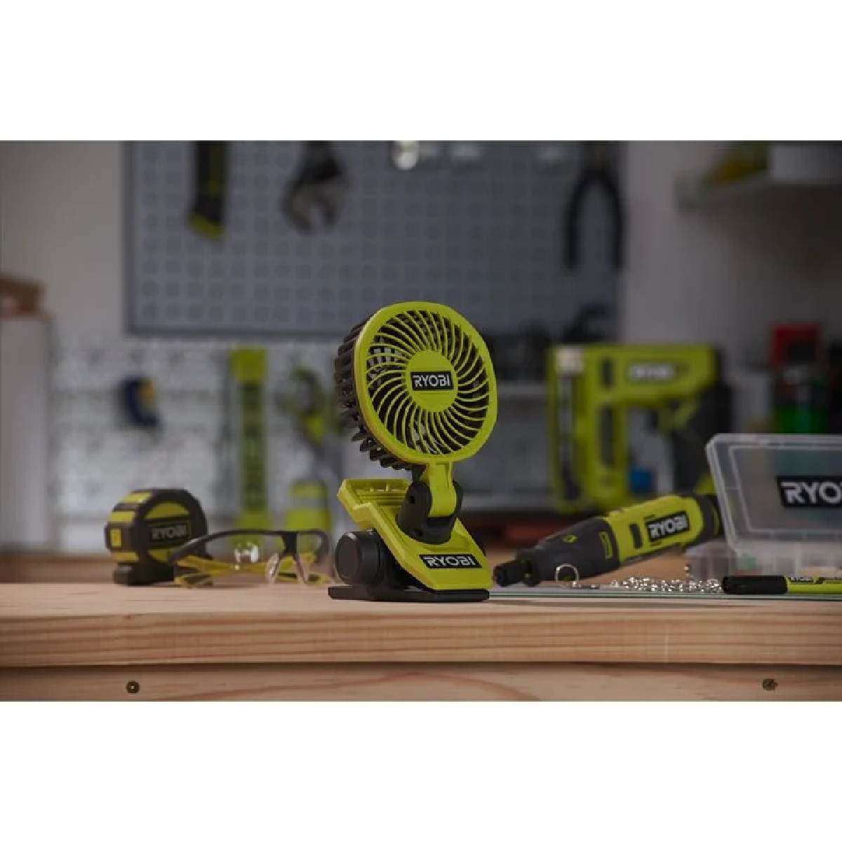 Ryobi Akku-Clip-Ventilator 4 V, Lüfter inkl 1x2,0 Ah Akku & USB-C Ladekabel, RCF4-120G Produktabbildung 5
