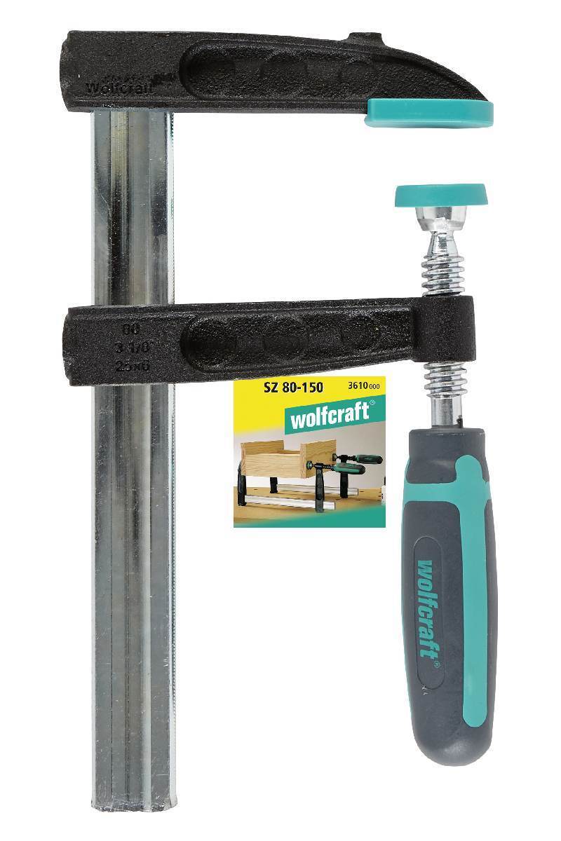 wolfcraft Schraubzwinge PRO, Hohlprofilschiene mit Spannkraft bis 240 Kg, in verschiedenen Maßen Produktabbildung 2