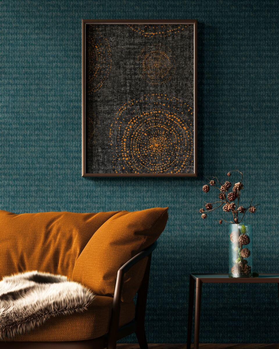AS Creation Tapete | Geometrisches Muster Blau Metallic | Ethnic Origin
