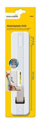 Schellenberg Abdeckplatte DUO, weiß, Lochabstand 18,5 und 21,5, Rolladengurt 23mm Produktabbildung
