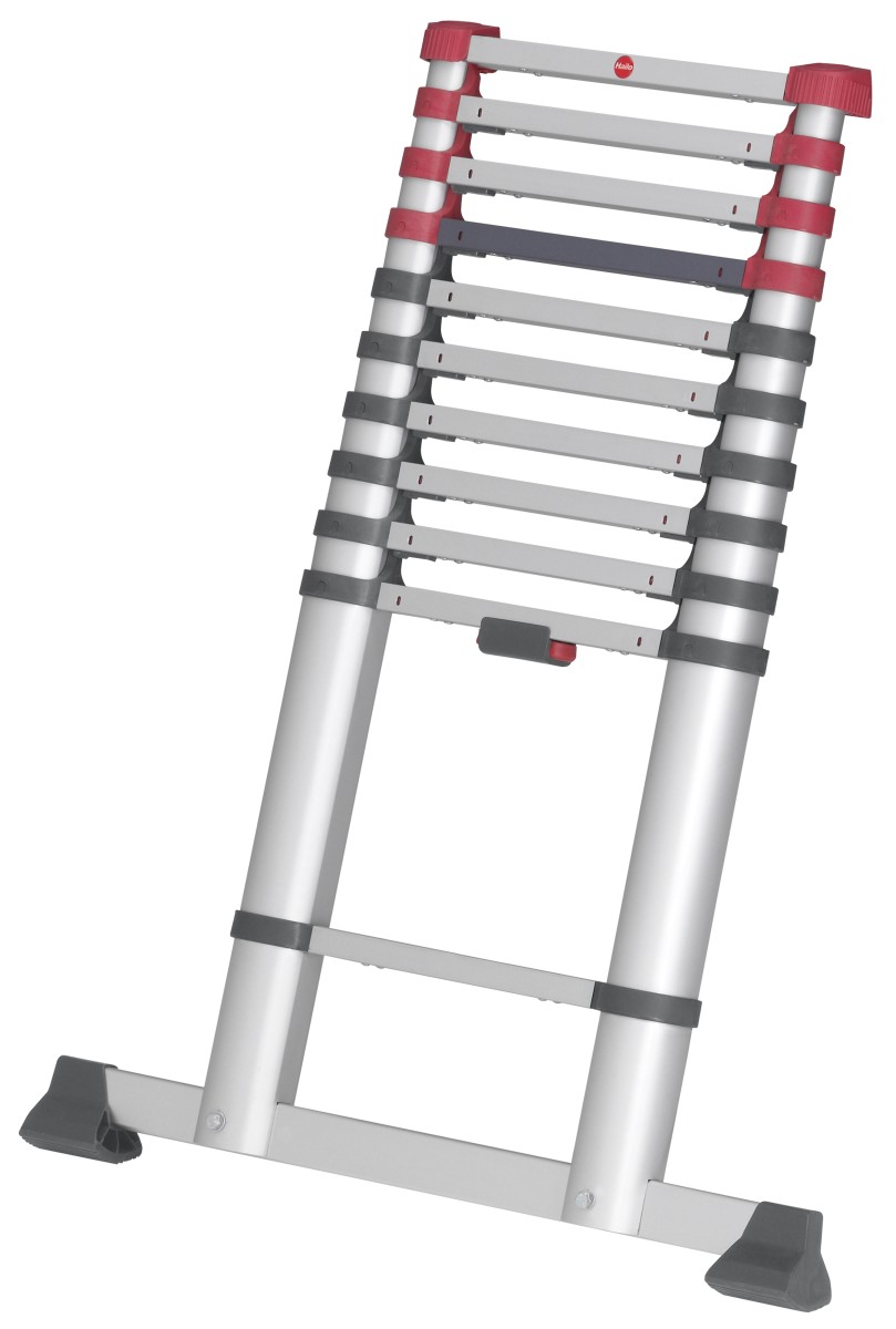 Hailo 2A-Ware T80 FlexLine Alu-Sicherheits-Teleskopleiter, 11 Sprossen, Haushaltsleiter Aluminium Produktabbildung 1