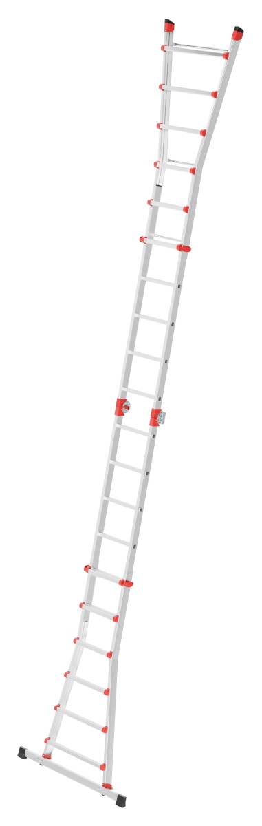 Hailo 2A-Ware M80 Multifunktions-Teleskopleiter, 4x6 Sprossen, zusammenschiebbare Leiter  Alu Produktabbildung 2