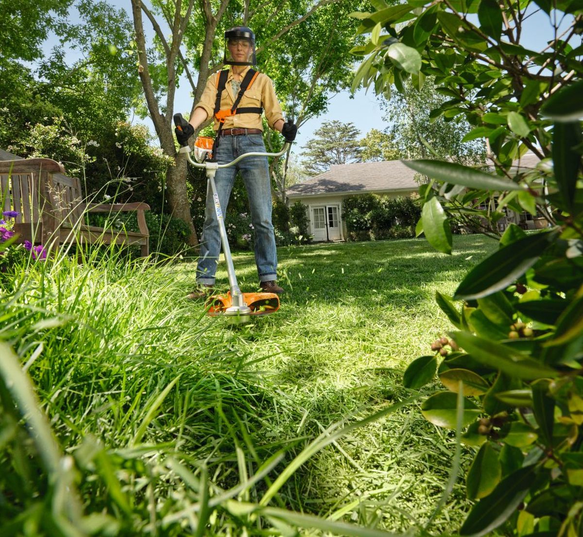 STIHL Akku-Motorsense FSA 80, 380 mm Schnittkreis, mit Zweihandgriff, für AK-System, ohne Akku Produktabbildung 4