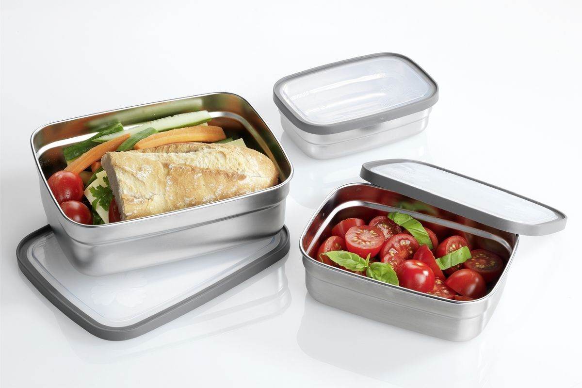Maximex Lunchboxen Edelstahl, 6-teilig, Brotdosen, Auslaufsichere Frischhaltedosen Produktabbildung 7