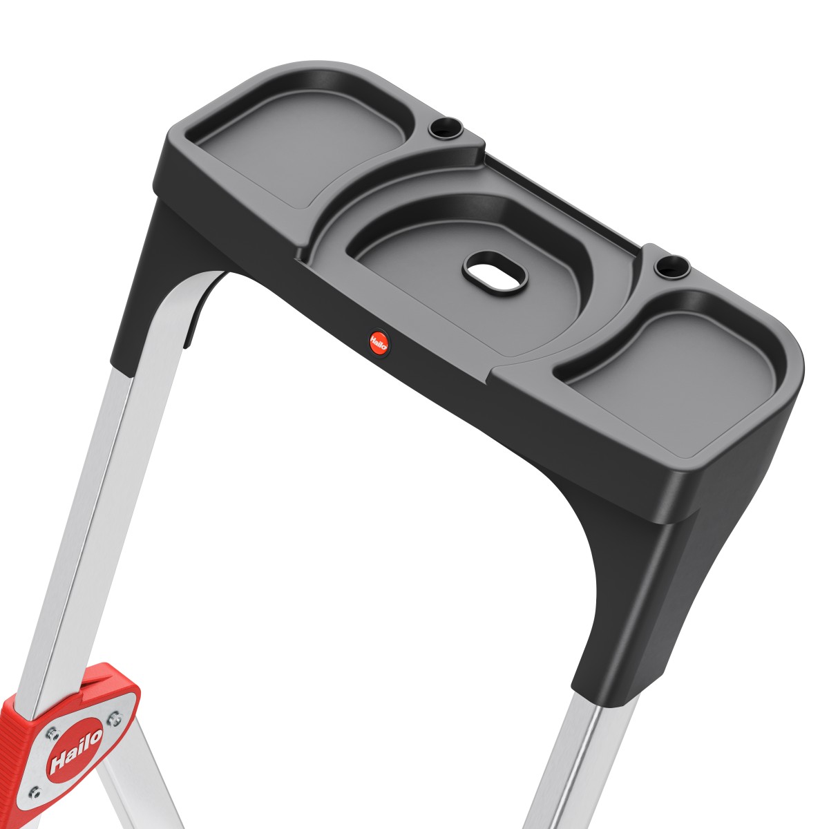 Hailo 2A-Ware TL100 TopLine Aluminium-Haushaltsleiter, 3 - 5 Stufen, flexible Arbeitshöhe, Ablage Produktabbildung 9