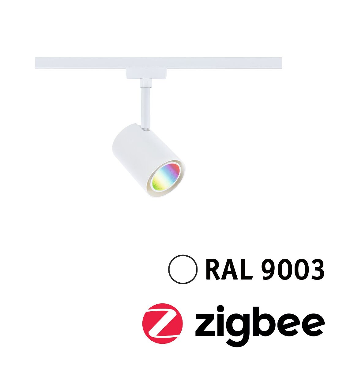 Paulmann URail LED Spot Smart Home Zigbee Luxe, 350 lm, Dimmbar, 230 V Schienensystem, Signalweiß