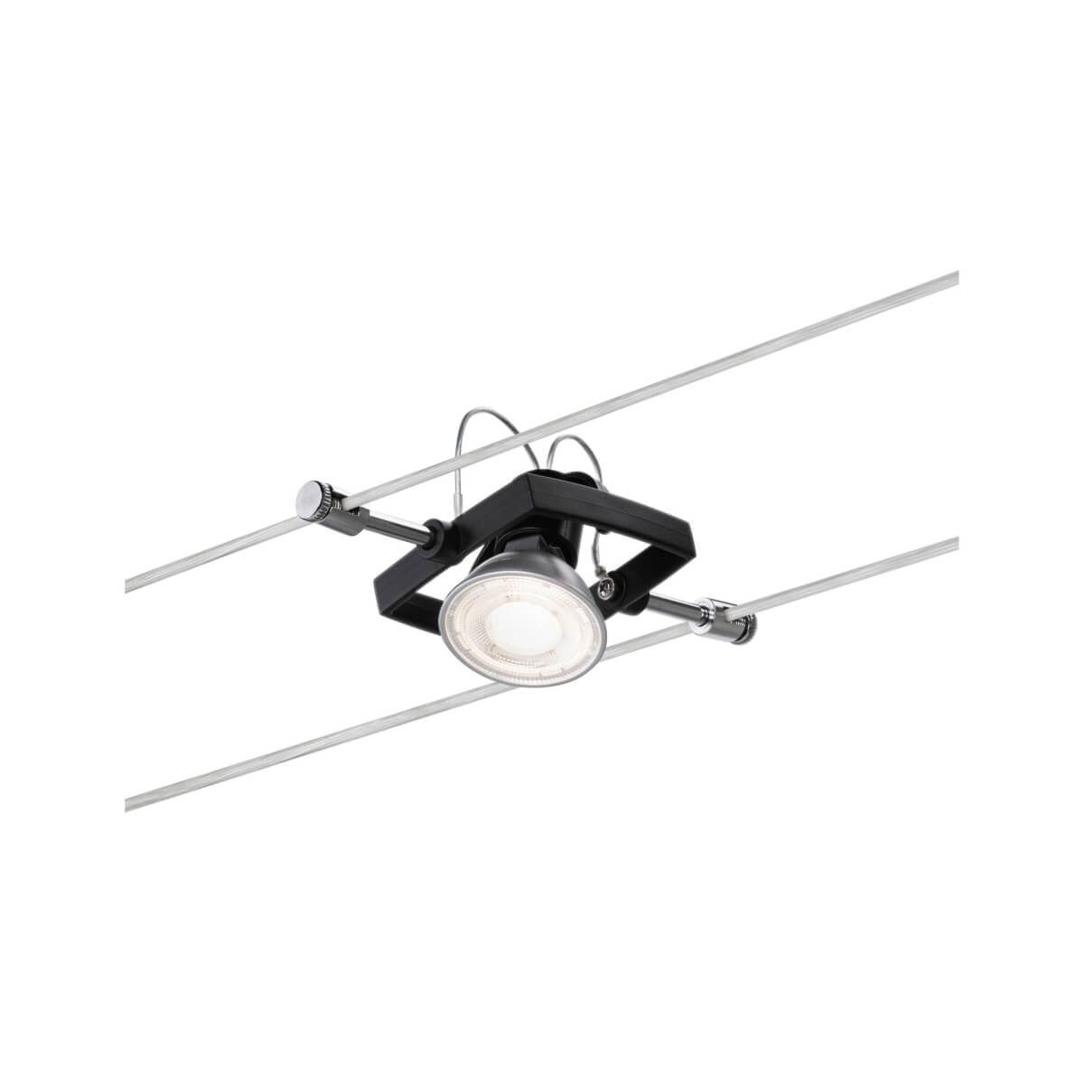 Paulmann Seilspot Mac II | Deckenspot Seilsystem | Schwarz matt | ohne Leuchtmittel GU5,3 | dimmbar Produktabbildung 2