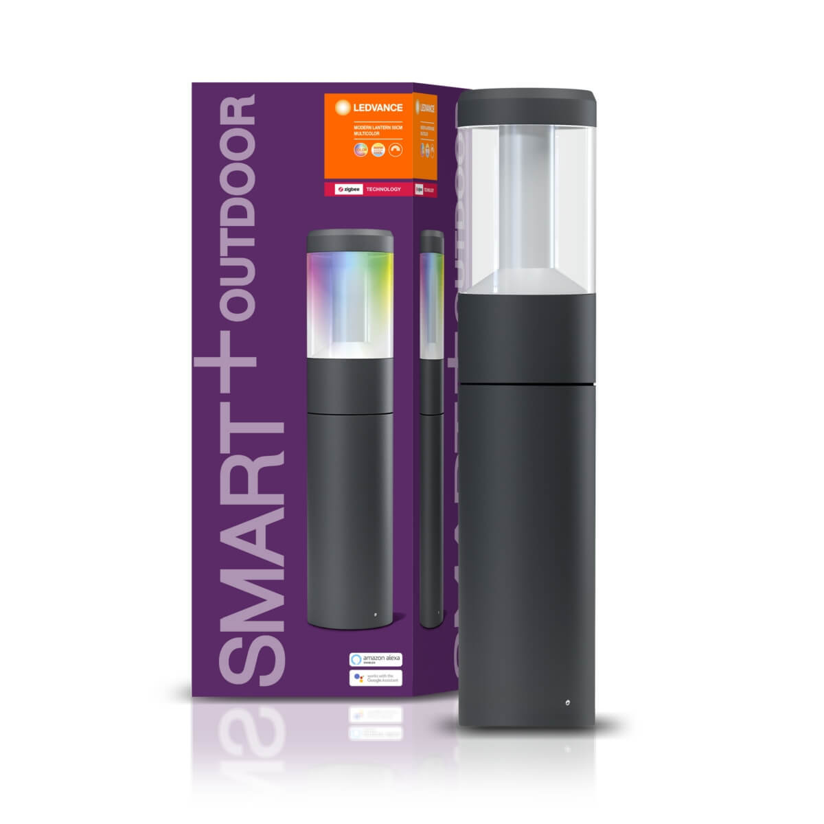 Ledvance SMART+ Outdoor Laterne, 12 W, 650 lm, IP44, 2000-6500K, Dimmbar, RGBW, Pollerleuchte, 50 cm Produktabbildung 1