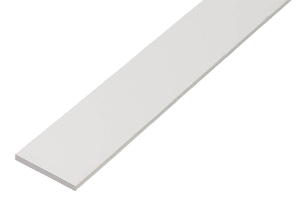 Alberts Flachstange in Weiß aus Kunststoff PVC-U, Länge 1 m, 20 x 2 mm Produktabbildung