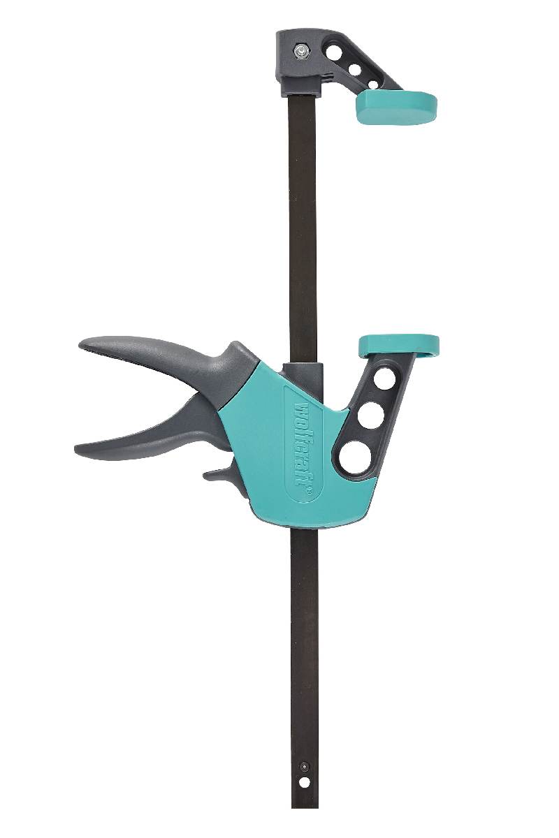 wolfcraft Einhandzwinge EASY, ideale Zwinge zum Spannen in Spannweite 300 mm & 500 mm Produktabbildung 2