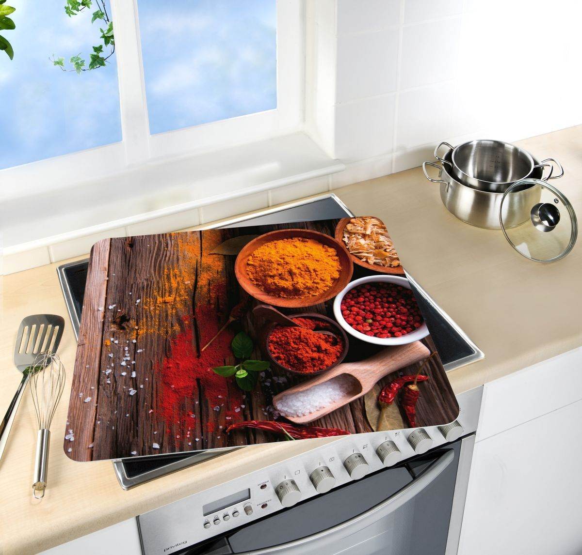 WENKO Motivplatte, Abdeckplatte Glaskeramik Kochfelder, Schneidbrett, Küchen Wandblende, Motivwahl Produktabbildung 5
