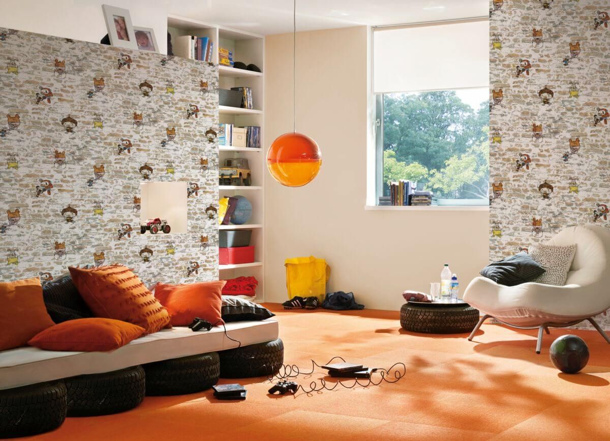 AS Creation Steintapete | Kinderzimmer | Beige Braun Grau | Boys & Girls 6