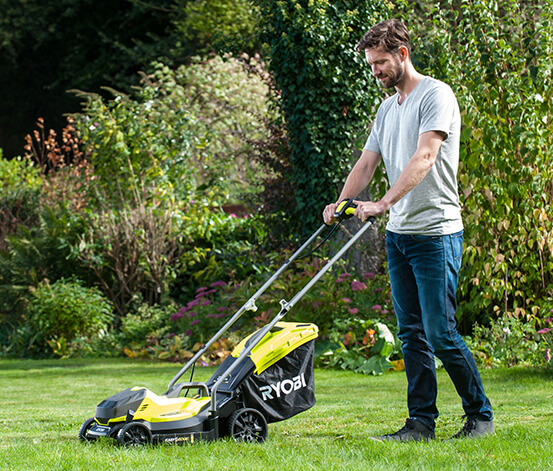 B-Ware Ryobi OLM1833B 18 V Akku-Rasenmäher, 33 cm Schnittbreite Produktabbildung 2