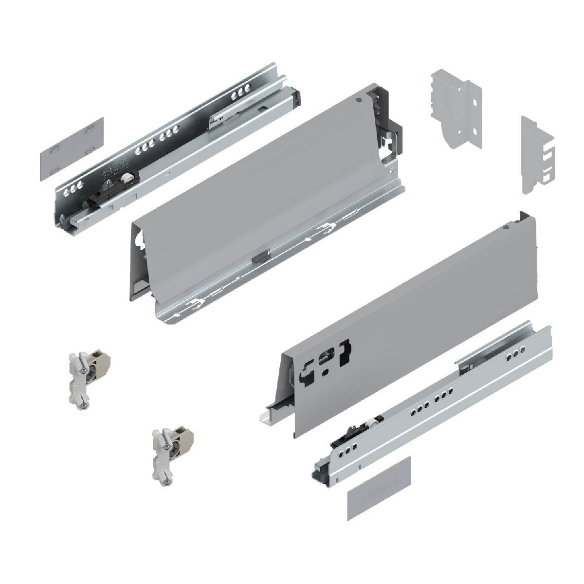 Blum TANDEMBOX antaro, Schubkasten M Vollauszug, BLUMOTION Soft-Close, INSERTA, Grau, 30 kg & 350 mm Produktabbildung 2