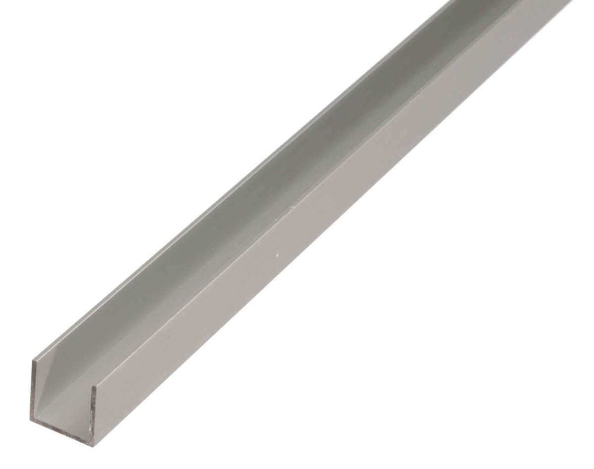 Alberts U - Profil, Silber, Aluminium, klemmbar, Länge 1 m, 2 m, verschiedene Maße Produktabbildung
