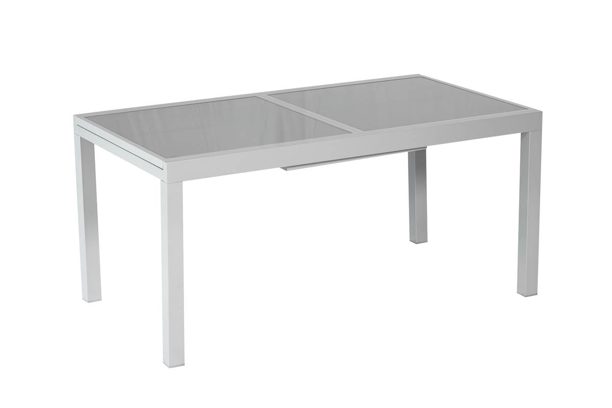 YOURSOL by Merxx Gartenmöbel Set Amalfi für 4 Personen mit Ausziehtisch, Aluminium Stapelstühle Produktabbildung 4