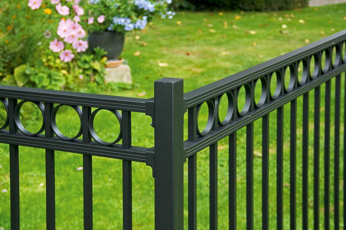 Alberts Zaunfeld Circle Schmuckzaun-Feld, Anthrazit oder Schwarz, 100 oder 120 cm Höhe, Aluminium Produktabbildung 6