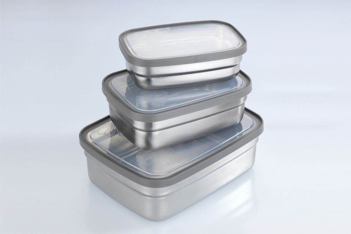 Maximex Lunchboxen Edelstahl, 6-teilig, Brotdosen, Auslaufsichere Frischhaltedosen Produktabbildung 8