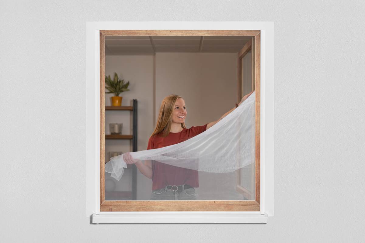 Schellenberg Fliegengitter ELASTIC in Weiß, 130 x 150 cm, dehnbar, zuschneidbar, waschbar Produktabbildung 4