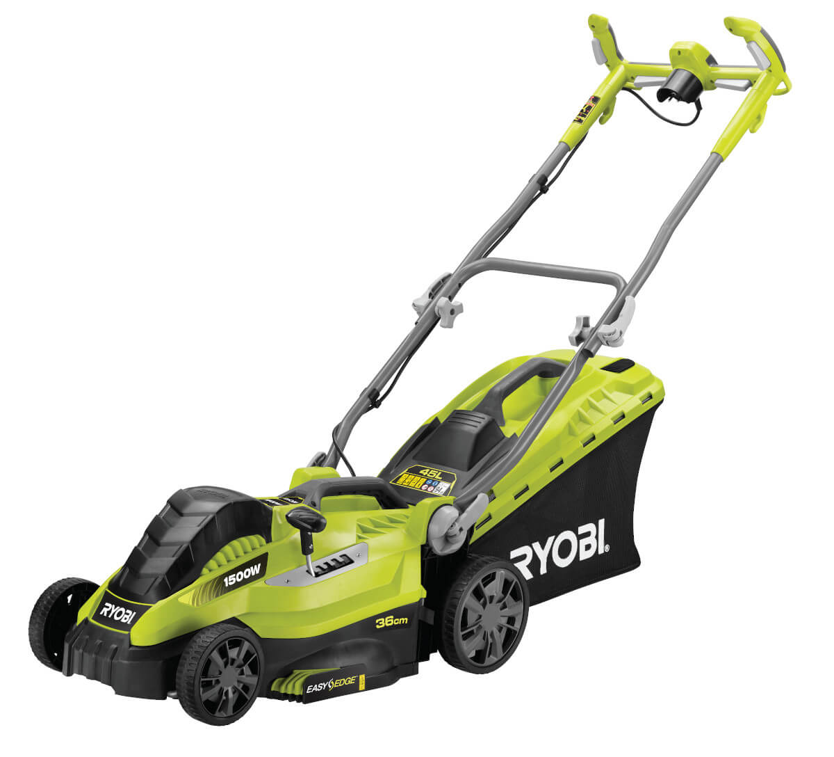 RYOBI RLM15E36H Elektro-Rasenmäher 1500 W | 36 cm Schnittbreite + Mulchkeil RYOBI RLM15E36H Elektro-Rasenmäher 1500 W | 36 cm Schnittbreite + Mulchkeil