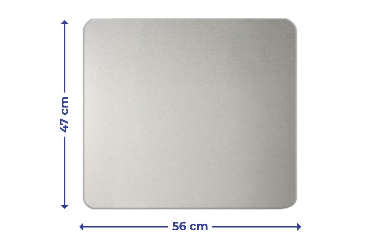Maximex Wandblende Edelstahl, dekorativer Küchen Spritzschutz aus gebürstetem, rostfreiem Edelstahl Produktabbildung 4