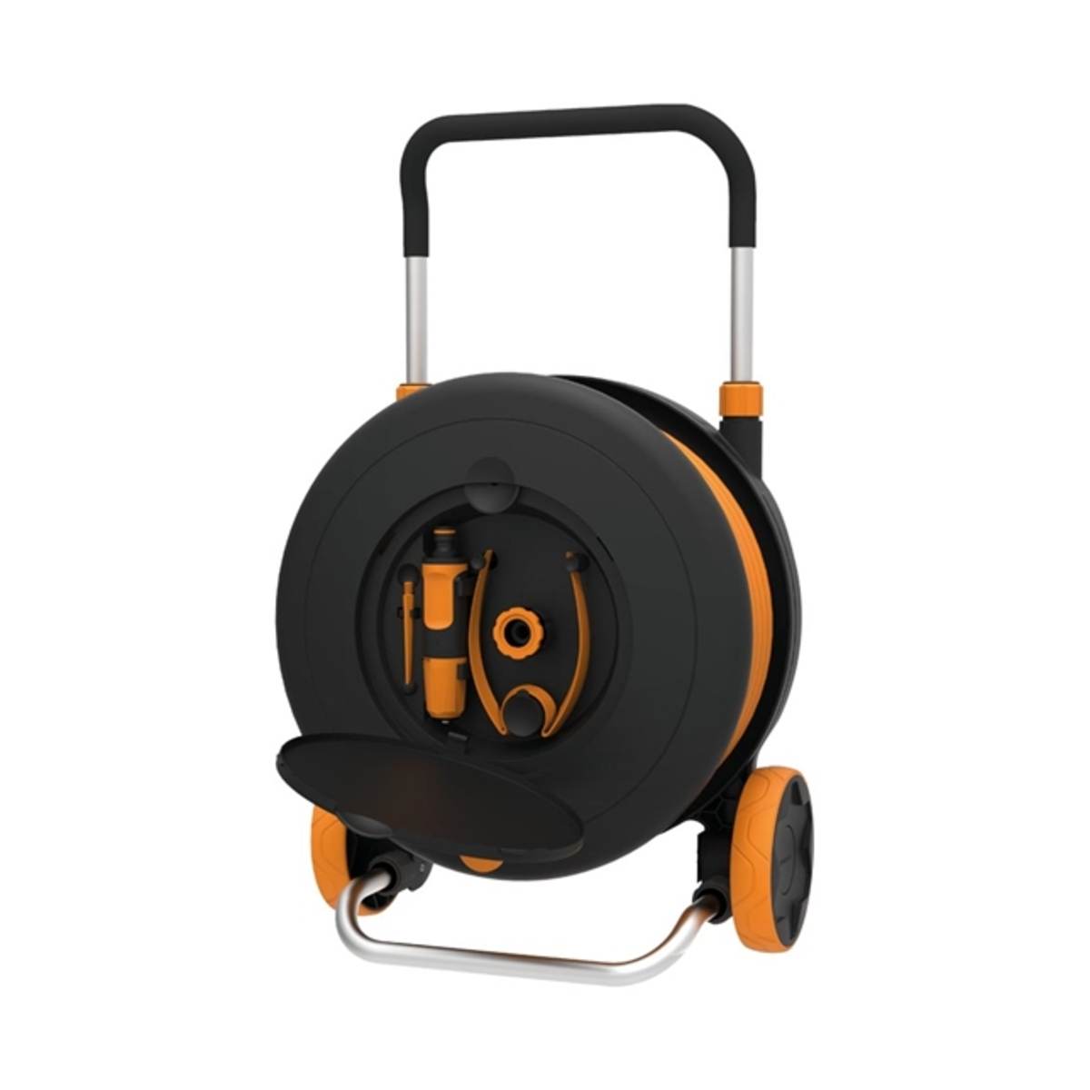 Fiskars Waterwheel M, All-Inclusive-Bewässerungs-Set, Gartenschlauch, Schlauchwagen mit Ø 13 mm Produktabbildung 3