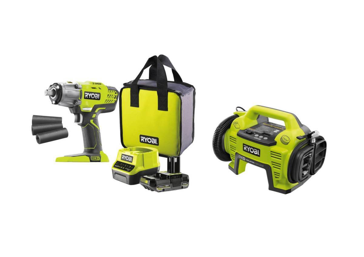 Ryobi Bundle Räderwechselset R18IW3-120S3 mit Schlagschrauber und R18I-0 Akku-Kompressor inkl Akku Produktabbildung