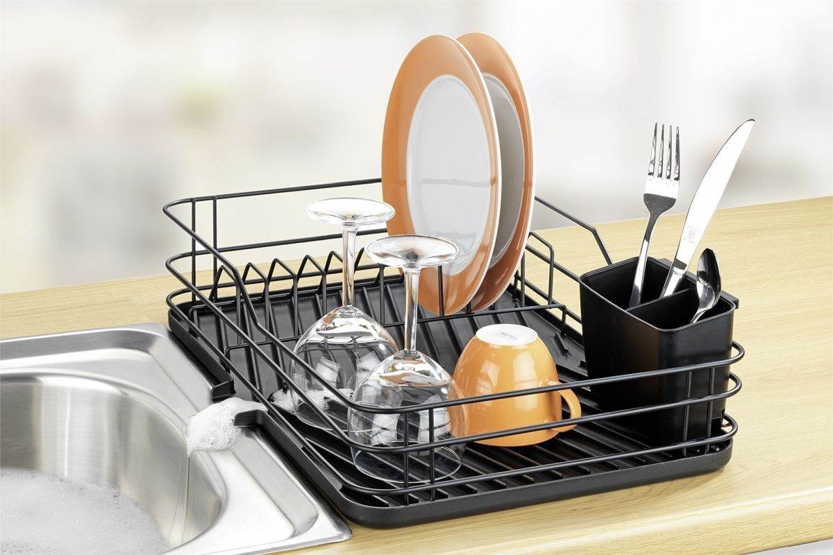 Maximex Geschirrabtropfer Schwarz, 43 x 10 x 31 cm Produktabbildung 2