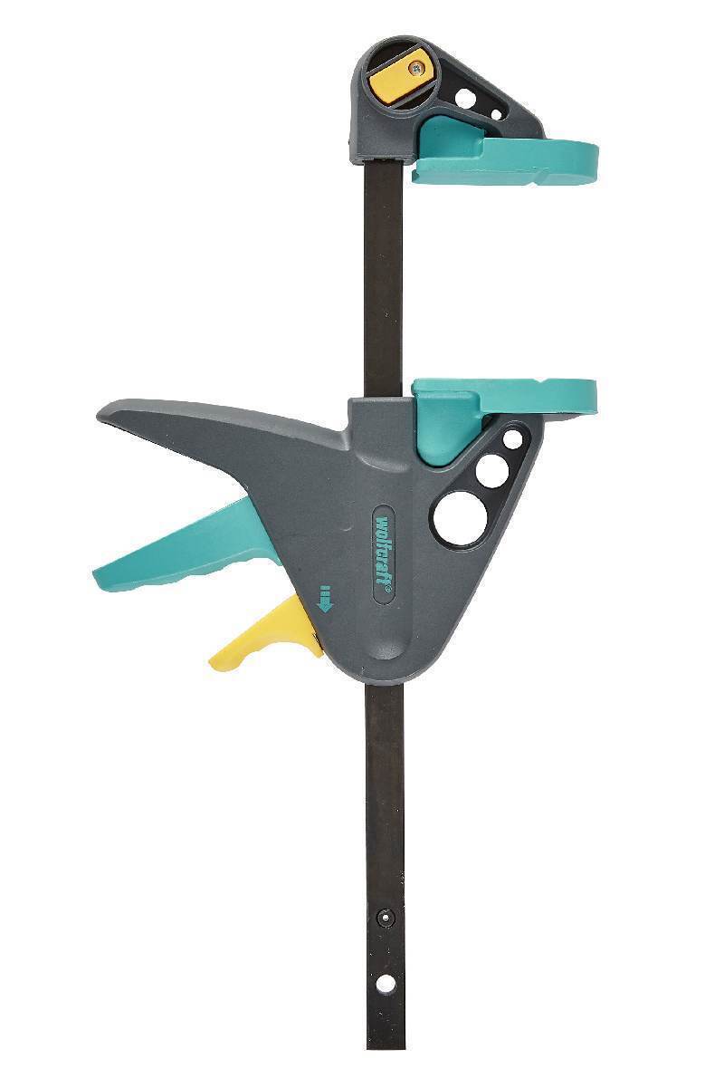 wolfcraft Einhandzwinge PRO, ideale Zwinge zum Spannen von Werkstücken, in verschiedenen Maßen Produktabbildung 2