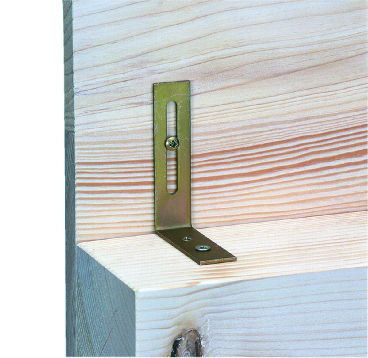 Alberts Verstellwinkel zum Aufschrauben, 65 x 80 x 20 mm, Stahl, verzinkt, 25 Stück Produktabbildung 3