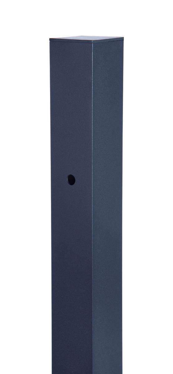Alberts Klobenpfosten für Einzeltore, Aluminium, Schwarz, Zierzaun Chaussee + Circle, Höhe 120 cm Produktabbildung 1