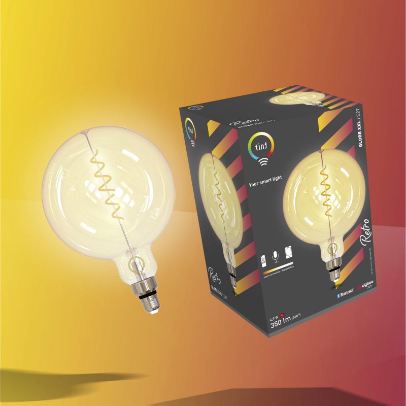 tint B-Ware smarte LED-Globe Retro Gold XXL, E27, 4,9 W, 350 lm, white+ambiance 1800-6500 K Produktabbildung 5