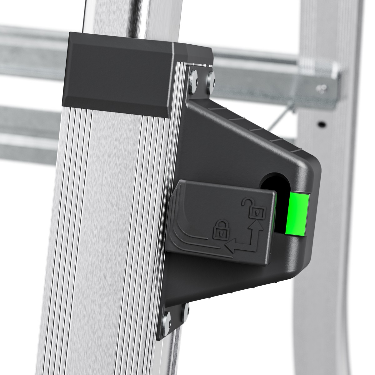 Hailo 2A-Ware TL100 TopLine Aluminium-Haushaltsleiter, 3 - 5 Stufen, flexible Arbeitshöhe, Ablage Produktabbildung 6