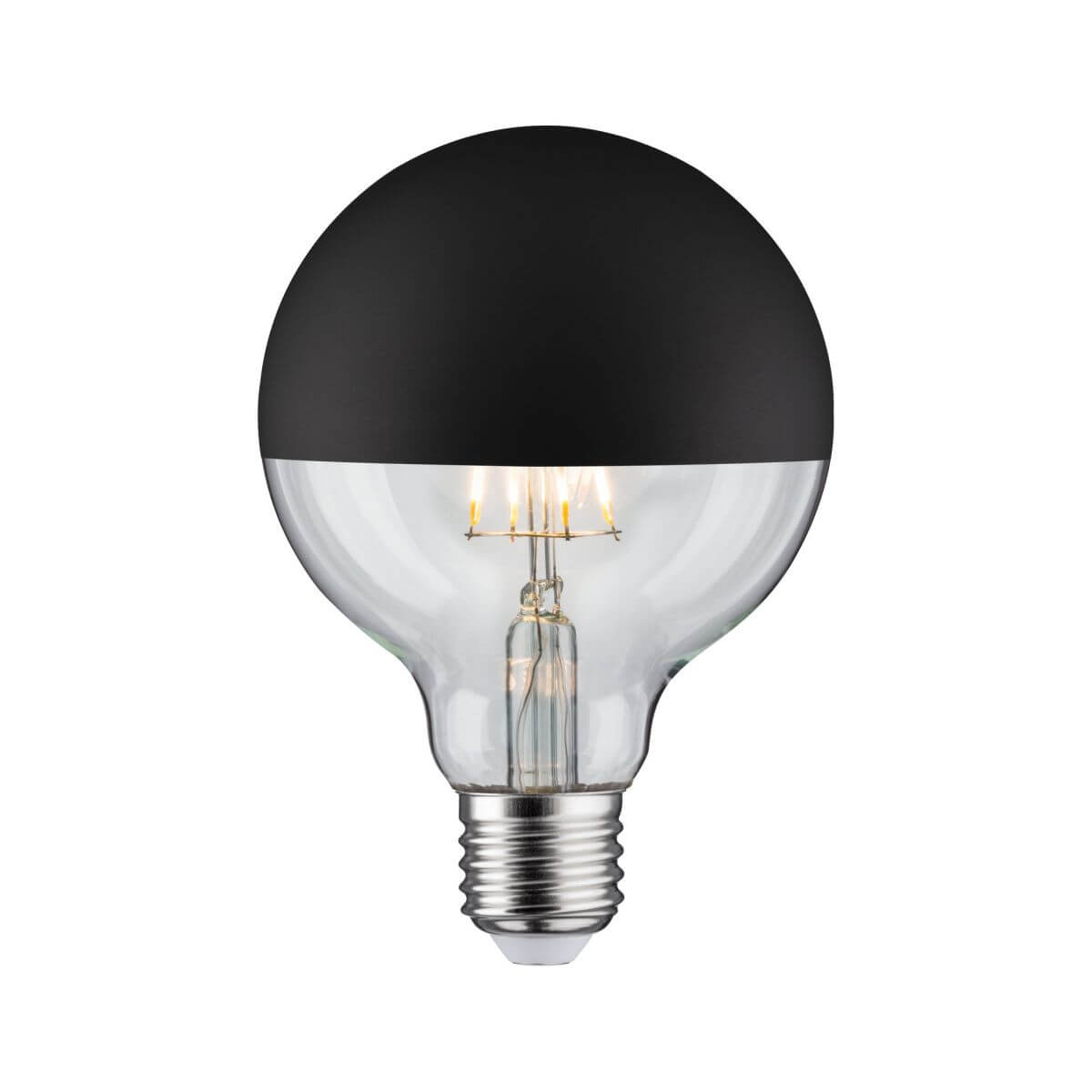 Paulmann LED Globe Kopfspiegel Schwarz, Ø 95 mm, 5W, E27, Warmweiß, dimmbar Produktabbildung 1