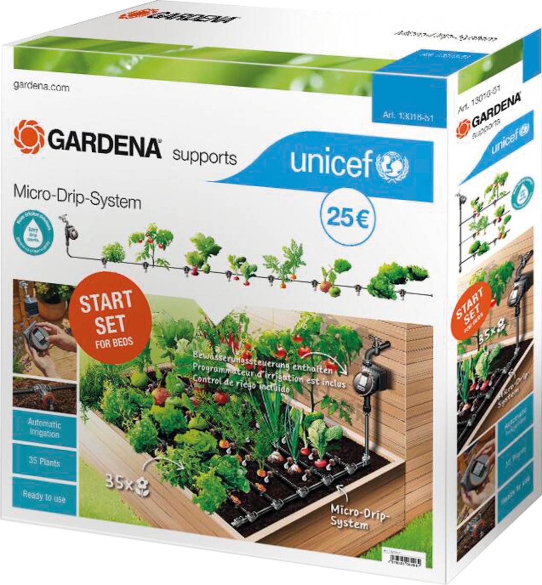 Gardena MicroDripSystem automatisches TropfbewässerungsSet für Beete