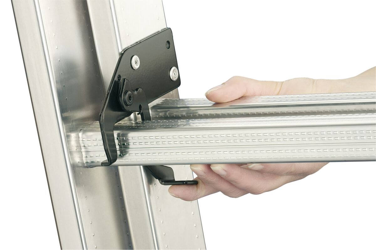 Hailo 2A-Ware S80 ProfiStep duo, Alu-Teleskopleiter, 2 x 9 Sprossen, Sprossenweite verstellbar Produktabbildung 5