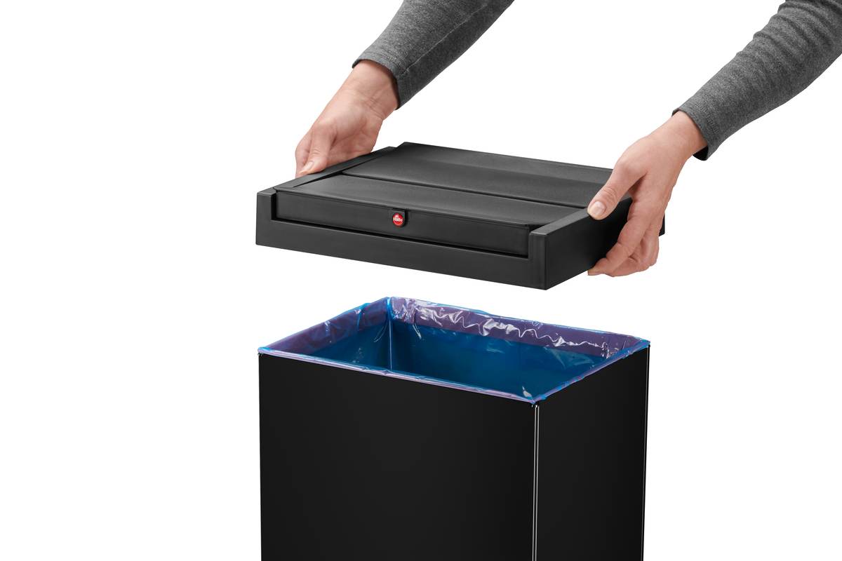 Hailo Big-Box® Swing XL 52L, Grossraum, Abfallbox, Schwingdeckel, Mülleimer, Abfallsammler, Schwarz Produktabbildung 5