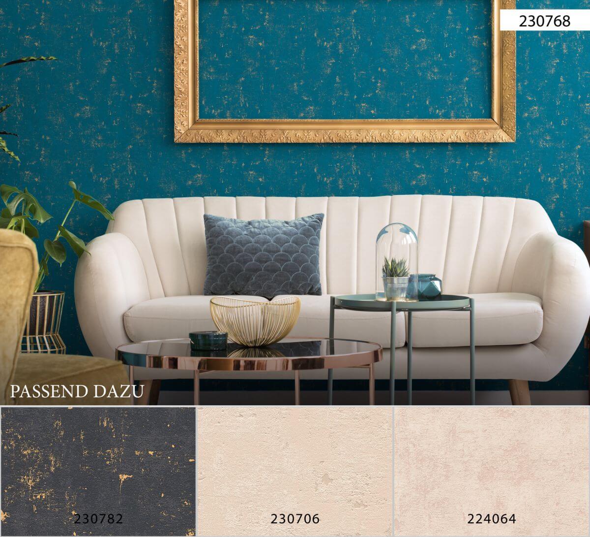 AS Creation Tapete Blooming Blau Grün Metallic | Vintage Produktabbildung 7