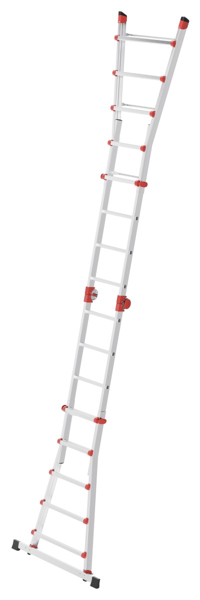 Hailo 2A-Ware M80 Multifunktions-Teleskopleiter, 4x5 Sprossen, zusammenschiebbare Leiter  Alu Produktabbildung 2
