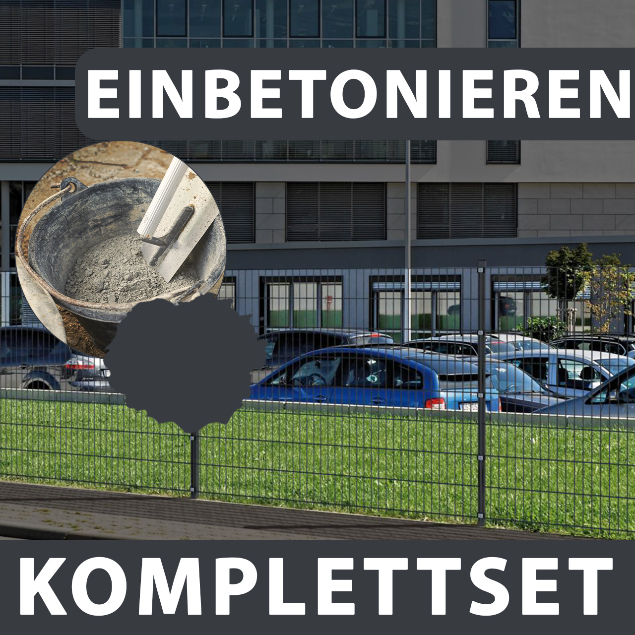 Alberts Komplettset Doppelstabmattenzaun Anthrazit, 2 m Matten, Höhe 200 cm, Länge 6 m Produktabbildung 6