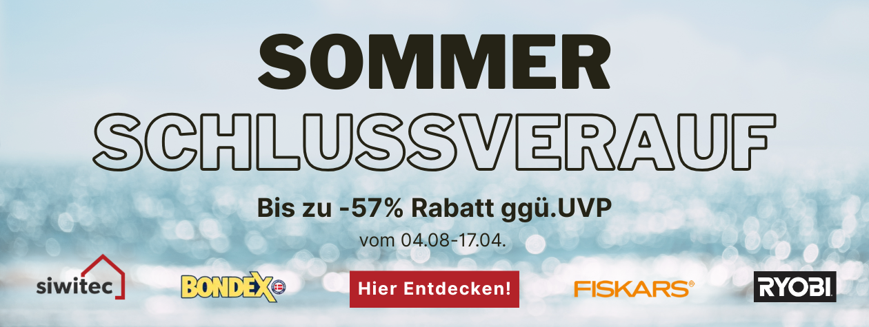 Sommer Schlussverkauf bis zu -57% reduziert ggü. UVP