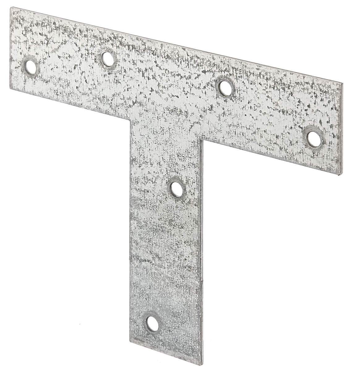 Alberts Flachverbinder, T-Form, Stahl, Holzverbinder, Verbindungsblech, 1 St, 14 x 11 x 3 cm Produktabbildung
