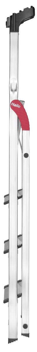 Hailo L80 Sicherheits-Haushaltsleiter ComfortLine, flexible Ablageschale, 4 extra tiefe Stufen Produktabbildung 3