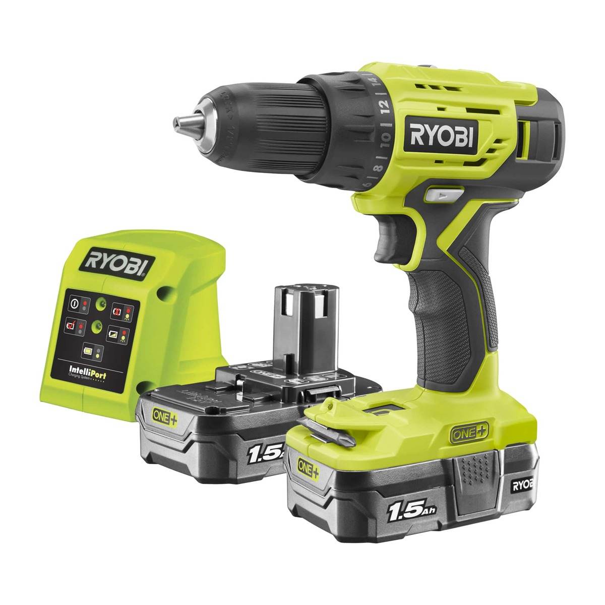 2A-Ware Ryobi R18DD4-215GJ 18 V Akkuschrauber ONE+ 2x 1,5Ah Li-Ion Akku | Ladegerät | Bohrschrauber Produktabbildung