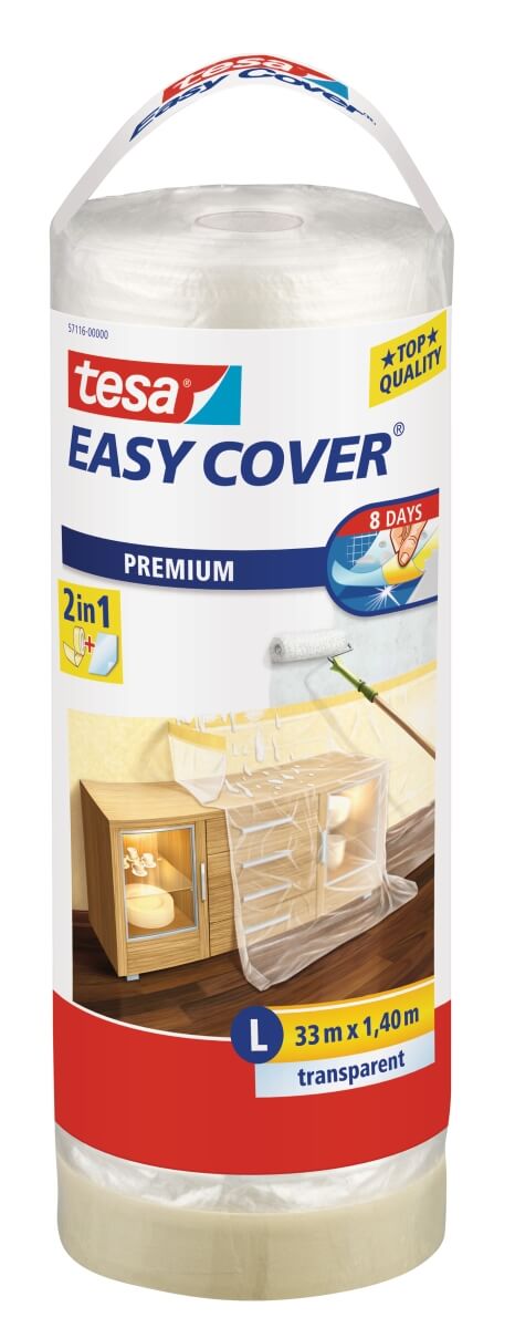tesa Easy Cover® Premium Abdeckfolie Nachfüllrolle, 17 m x 2600 mm Produktabbildung 2