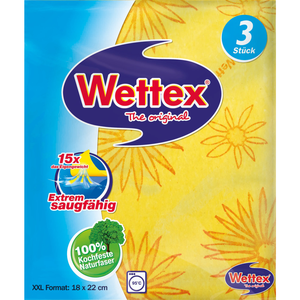 Wettex Schwammtuch 3er Pack 18 x 22cm färbig Produktabbildung