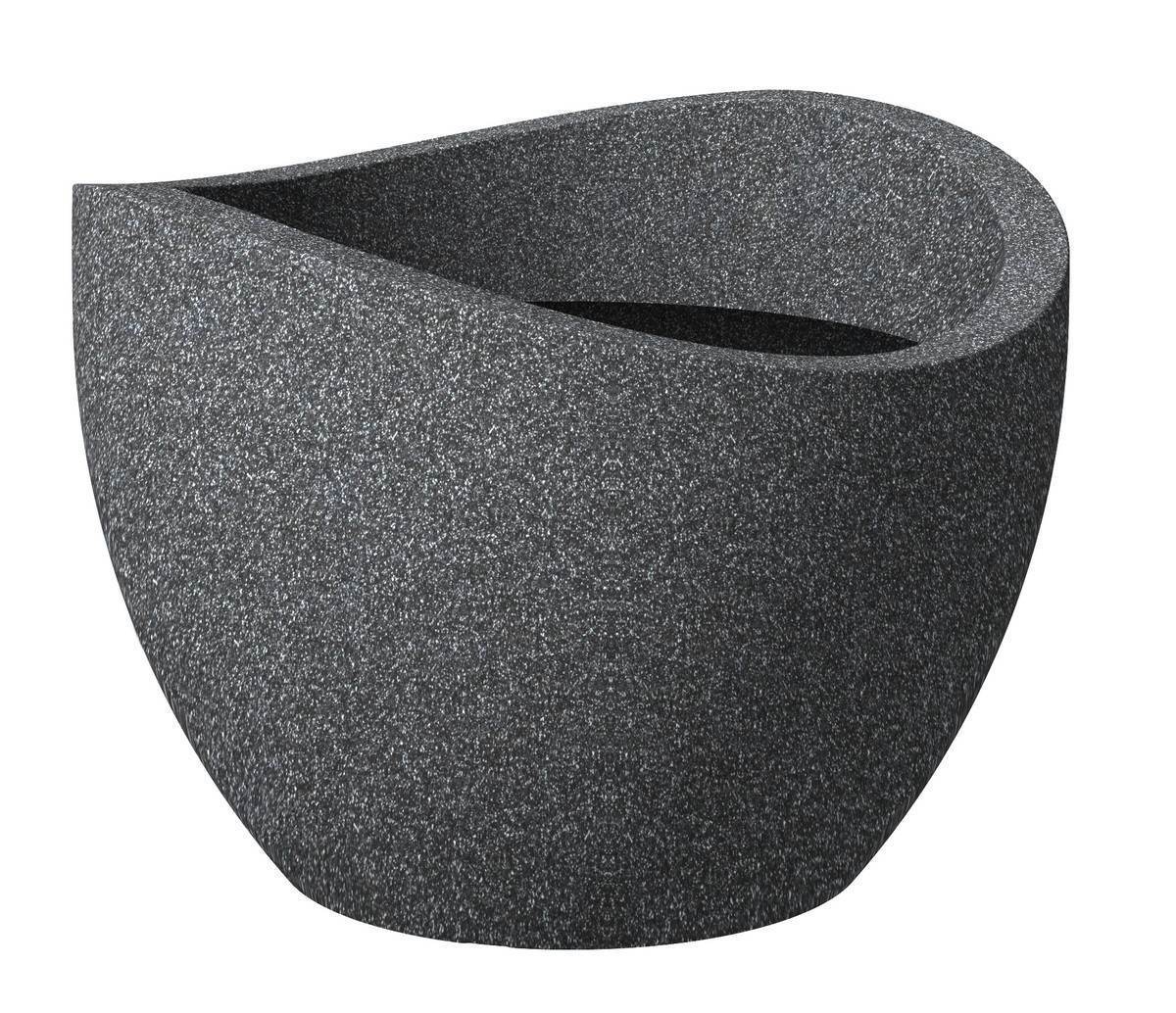 Scheurich Blumentopf Wave Globe für Innen & Aussen, runder Kübel, Schwarz Granit, Ø 60 cm Produktabbildung 1