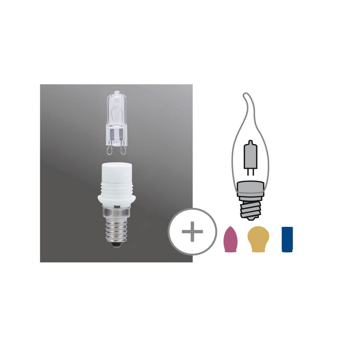 Paulmann Halogen Sockelset, Ø 25 mm, 42 W, E14, 230 V, 2800 K, Klar