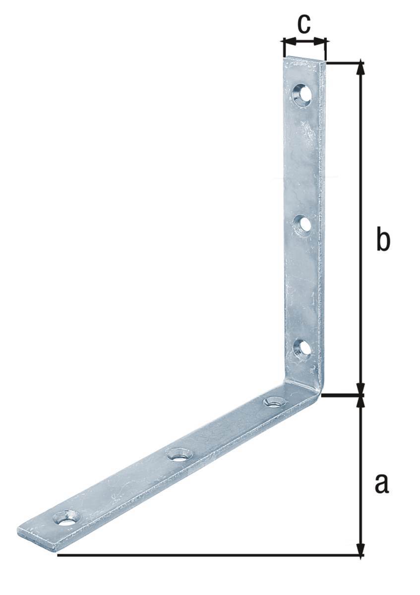 Alberts Balkenwinkel aus Stahl verzinkt, gleichschenklig | Holzverbinder, 1 Stück, 160 x 160 x 20 mm Produktabbildung 2